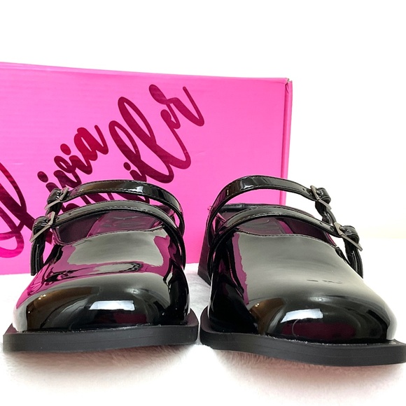 OLIVIA MILLER AQUARIUS BLACK PATENT LEATHER SQUARE TOE  MARY JANE SLIP ON SZ 8.5 - Picture 12 of 12